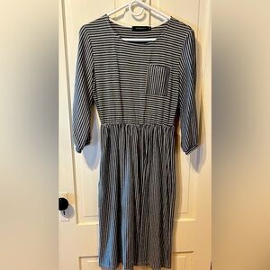 Striped cotton dress